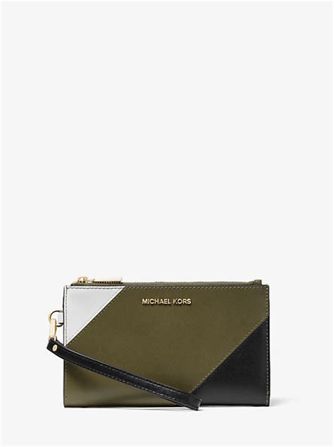 michael kors adele tri-color leather smartphone wallet|Michael Kors Wallet phone holder.